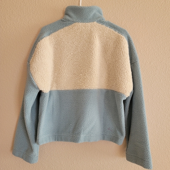 Columbia Lodge Sherpa Pullover in Stone Blue NWT - Picture 2 of 3